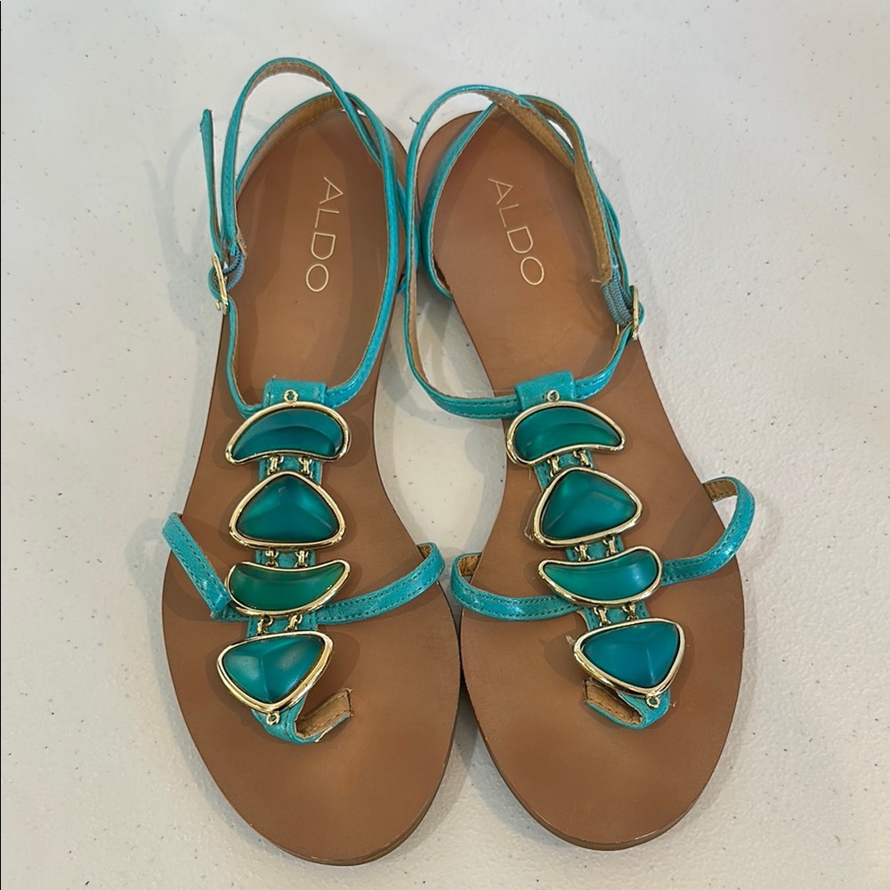 ALDO Turquoise Stone Sandals